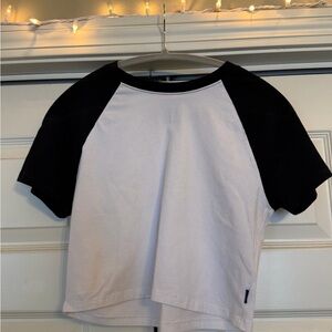 Superdry Black and White Raglan Tee